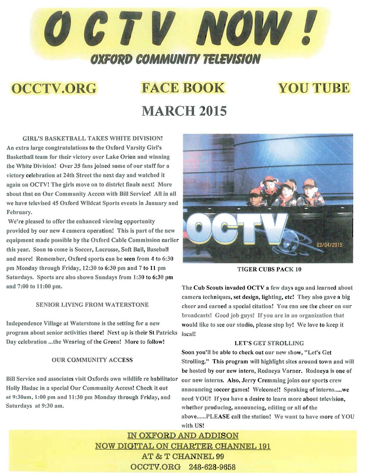 OCTV Newsletter March 2015
